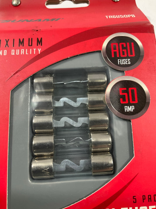 Metra TAGU40PB 50 Amp Nickel Plated AGU Fuses Car Audio Stereo 5 Pack, 50A