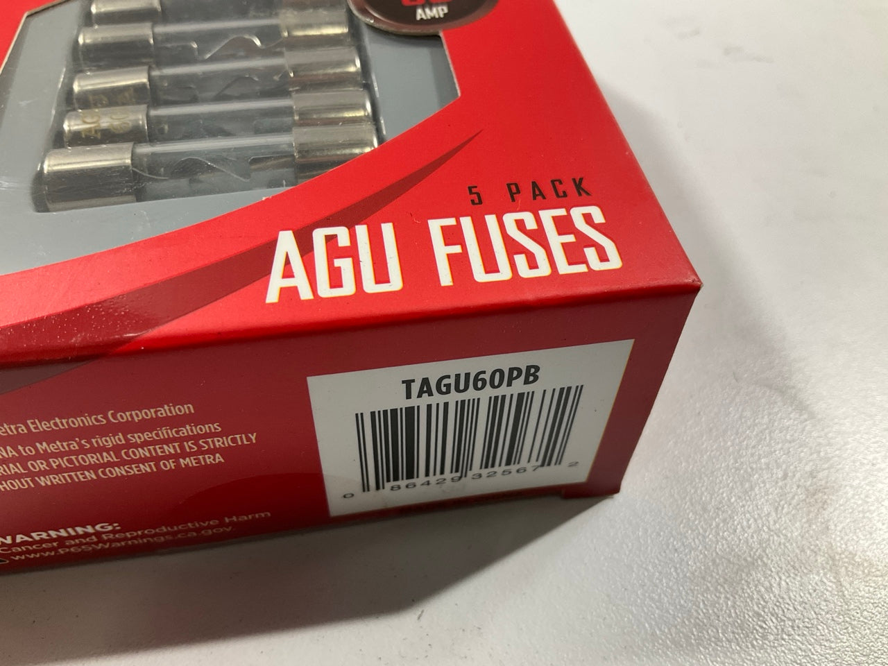 Metra TAGU60PB AGU Fuses 60 Amp Car Audio Power Glass Tube Silver Plated 5 PACK