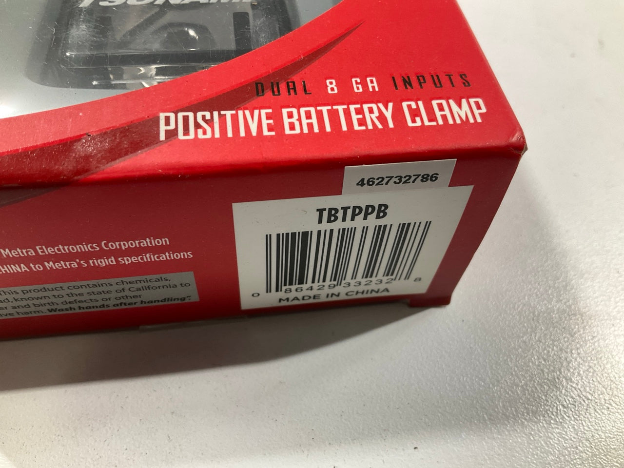 Metra TBTPPB Positive Battery Terminal Clamp W/ Dual 8 Gauge Audio Inputs