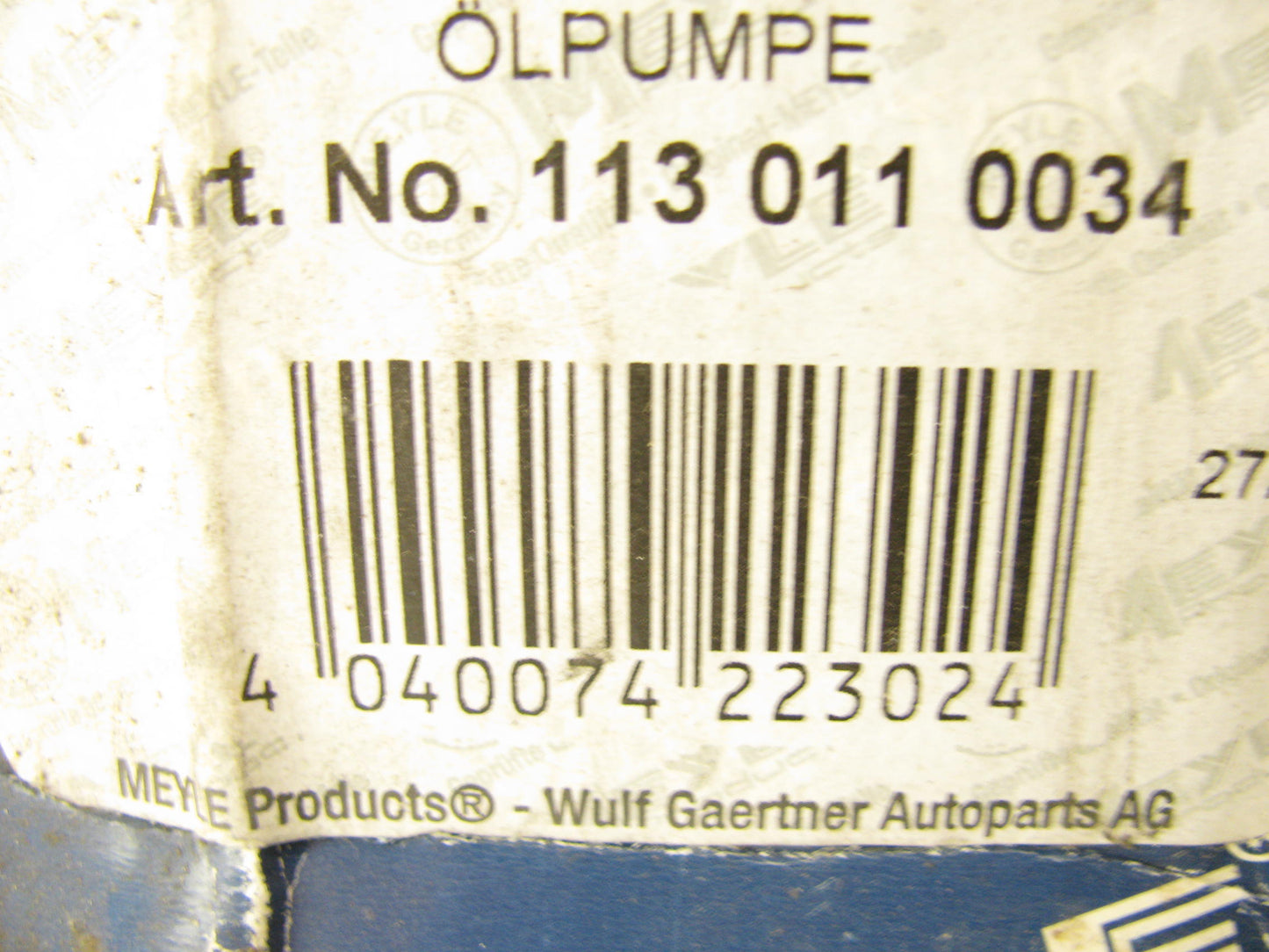 Meyle Products 1130110034 Engine Oil Pump 97-00 Audi A4 , 98-00 Passat 1.8T