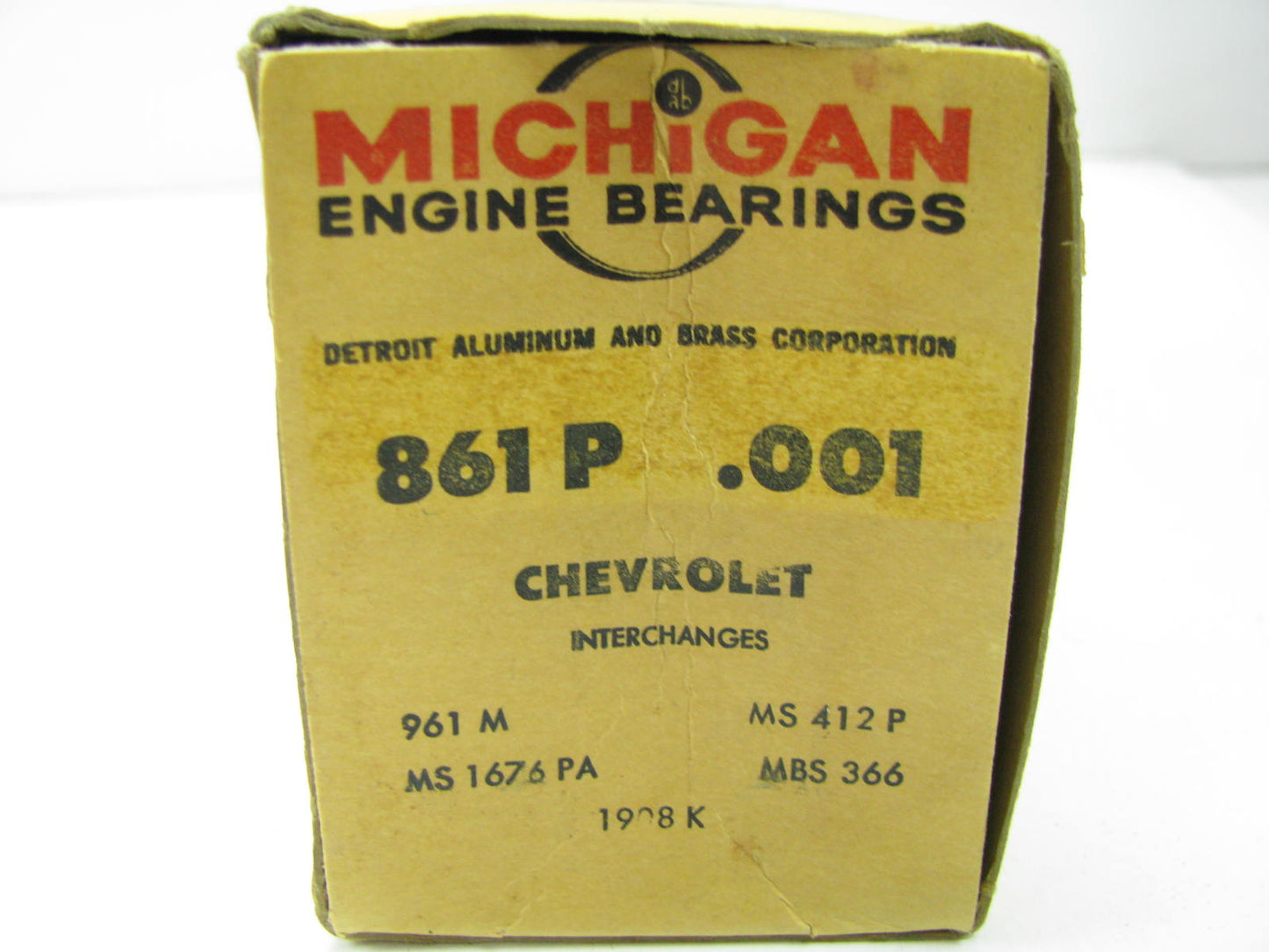 Michigan Engine Bearings 861P-001 Main Bearings .001'' 1955-1956 Chevrolet 265-V8