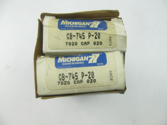 (8) Michigan CB745P20 Connecting Rod Bearings - .020'' Undersize