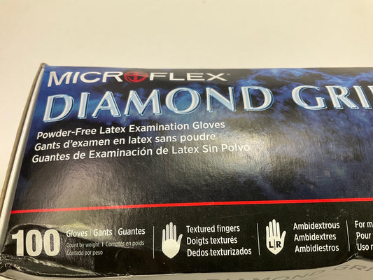 Microflex MF-300-XL Extra Large Diamond Grip Latex Gloves 100 Count