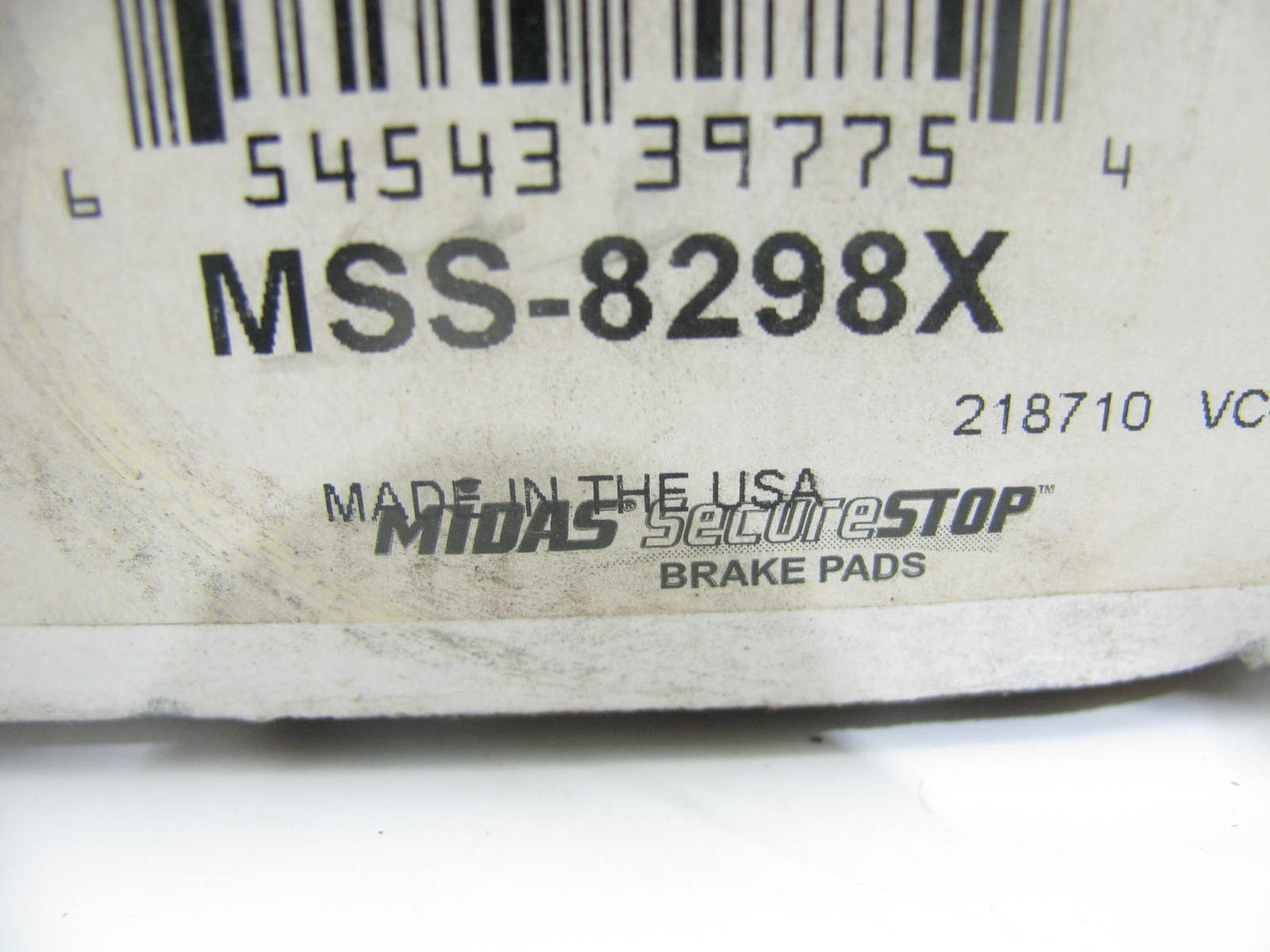Midas MSS-8298X FRONT Secure Stop Disc Brake Pads