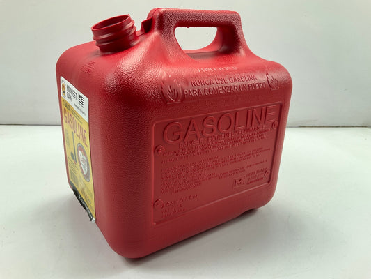 Midwest Can 2310 2-Gallon Red Plastic Fuel Gas Can With Flame Shield Safety