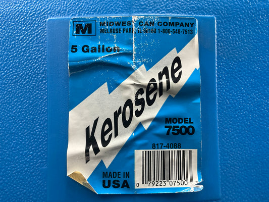 Midwest Can 7500 5-gallon Blue Plastic Kerosene Fuel Can