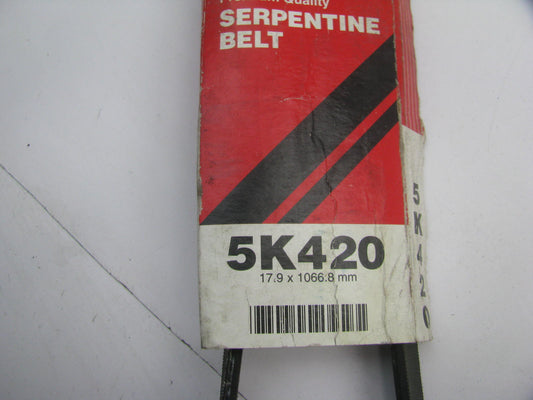 Mighty 5K420 Serpentine Belt - 0.69'' X 42.50'' - 5 Ribs