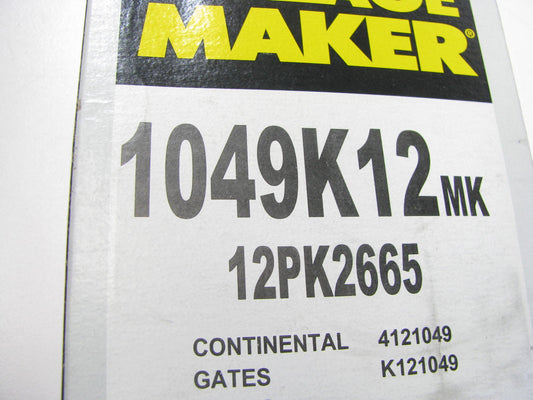 Mileage Maker 1049K12 Serpentine Belt 2008-2010 Kenworth W900 14.6L For CAT C15