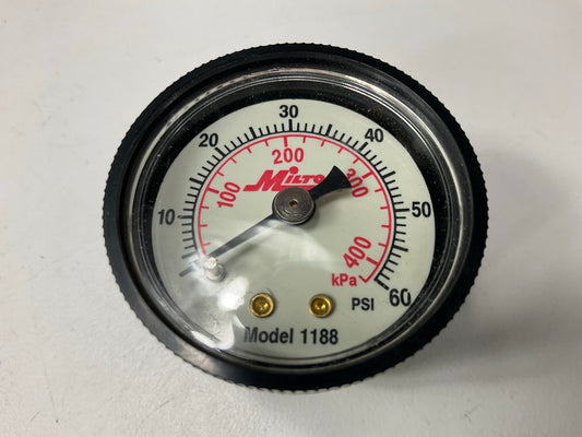 Milton 1188 1/8'' NPT Pressure Dial Gauge, 0 To 60 PSI