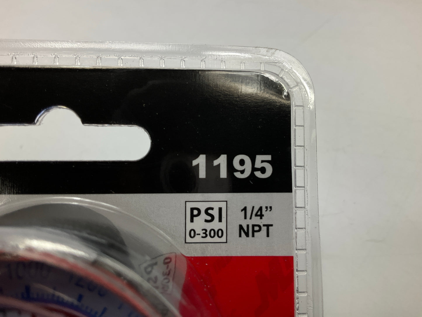 Milton 1195 Air Pressure Gauge Gage 1/4'' NPT, 0-300 PSI - Bottom Mount