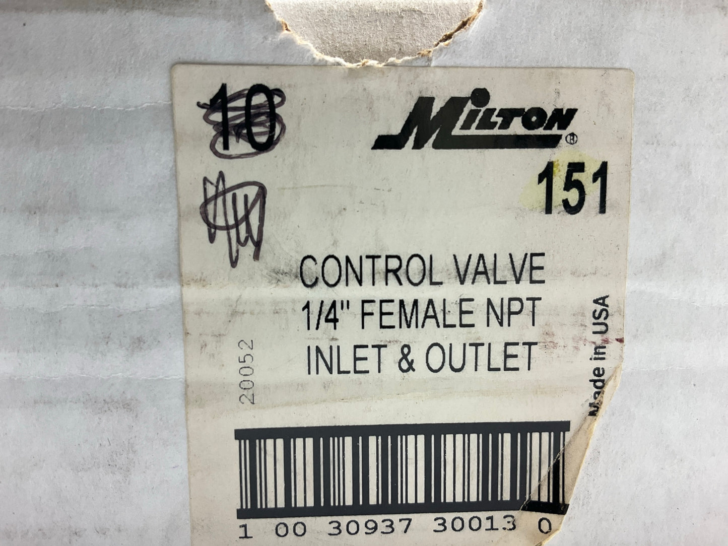 MILTON 151 Blow Air Gun Control Valve