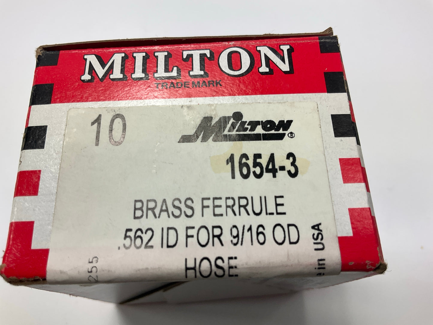 Milton 1654-3 5/8'' OD Brass Hose Ferrule (Box Of 10)