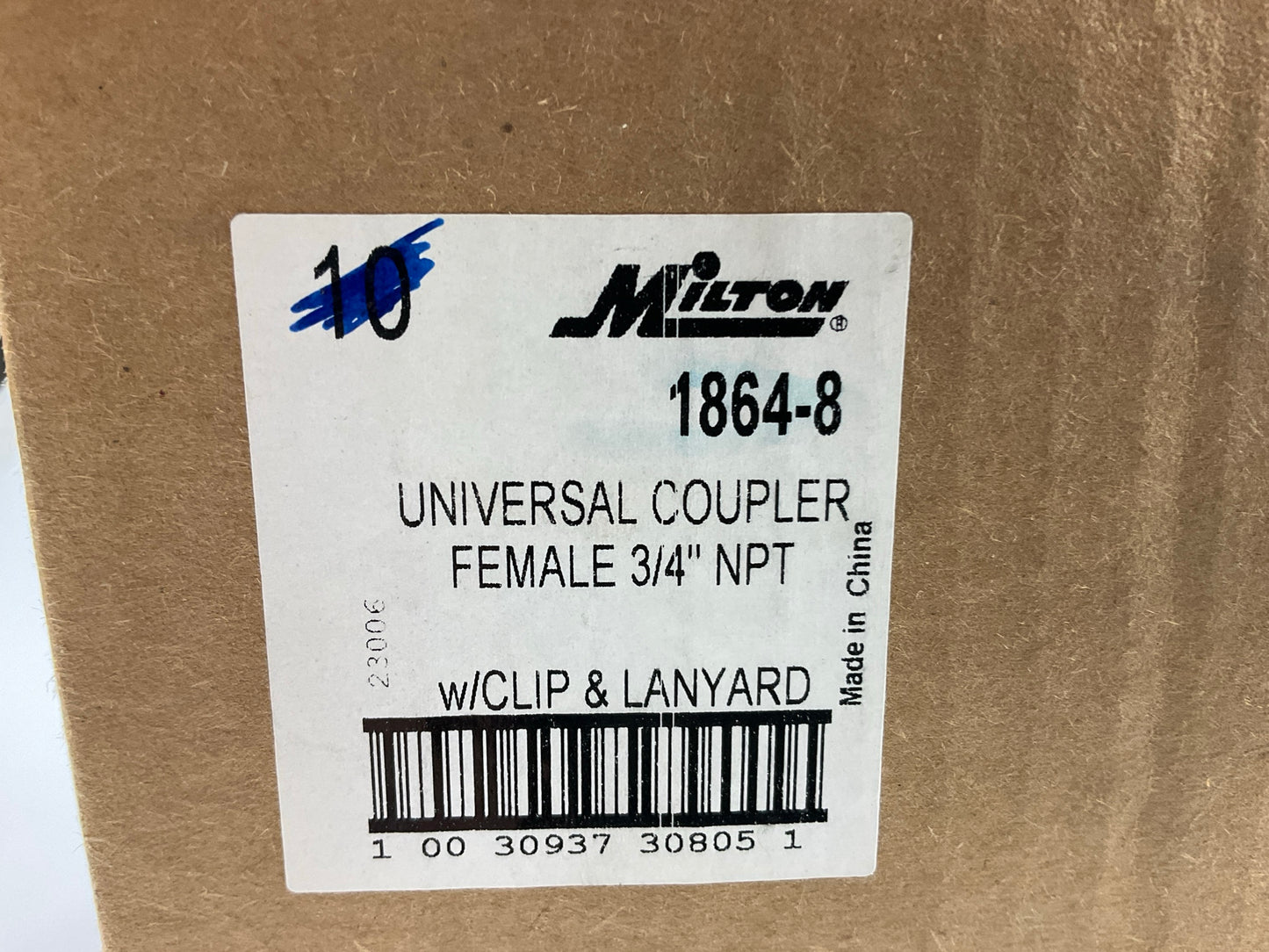 (8) Pack - Milton 1864-8 3/4'' FNPT Twist Lock Universal Coupler Female 3/4'' NPT
