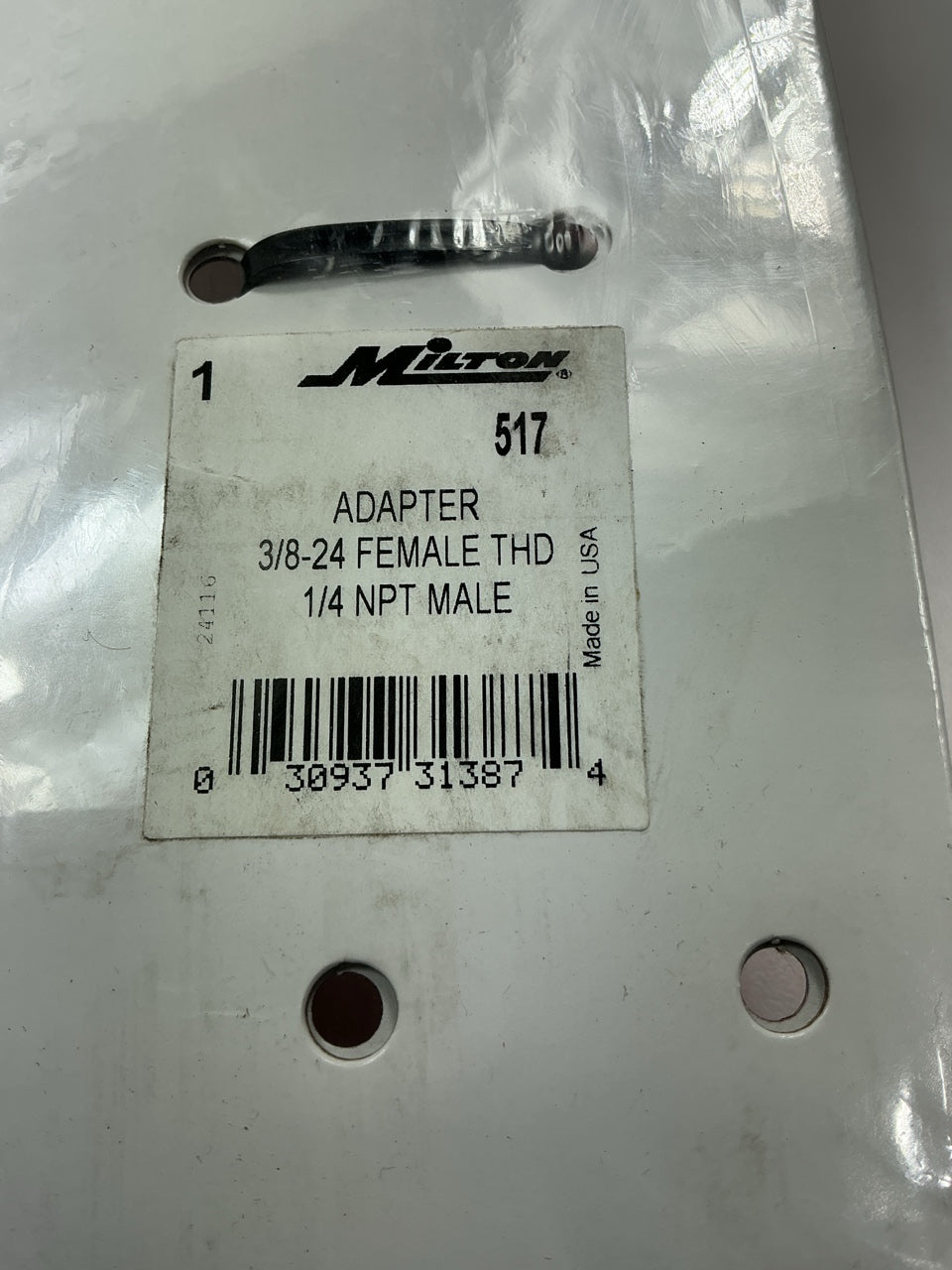 Milton 517 Dual Head Extended Reach Tire Inflator Gauge 2' Hose 12'' Swivel