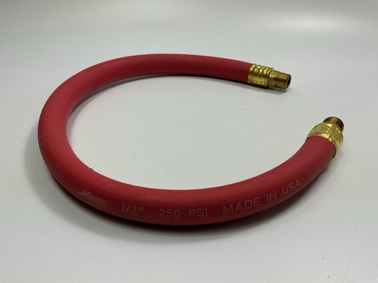Milton 681 2 Foot 2' Snubber Hose With 3/8'' Male NPT Swivel Ends