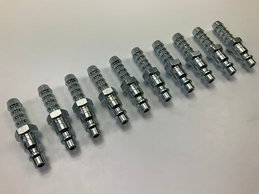 (10) Milton 736-6 ''M'' Style Plug, 3/8'' Hose Barb Coupler