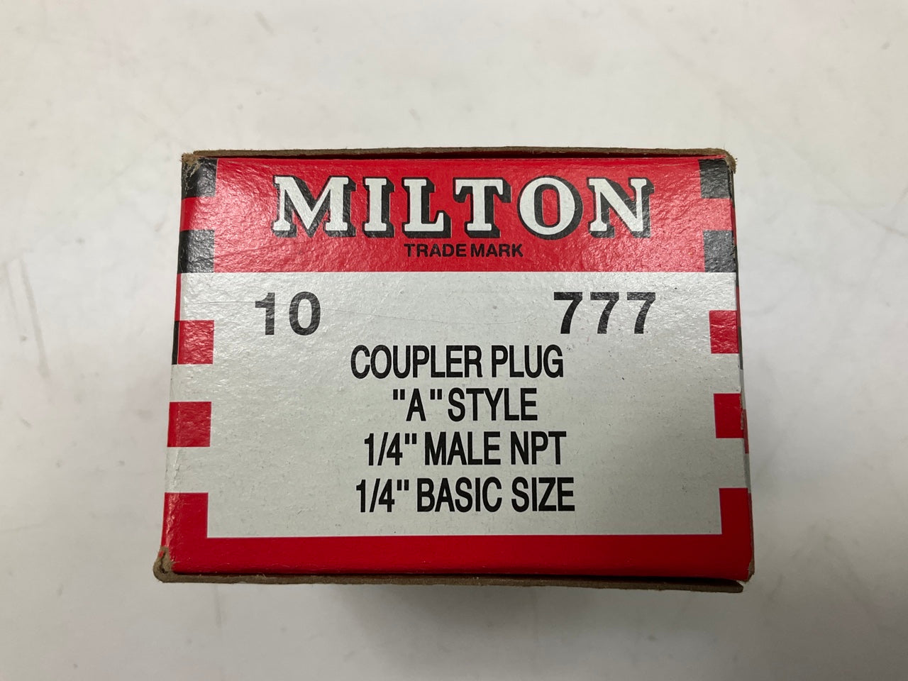 Milton 777-10 Air Hose Coupler Plug Fittings, ''A'' Style - 1/4'' Male NPT