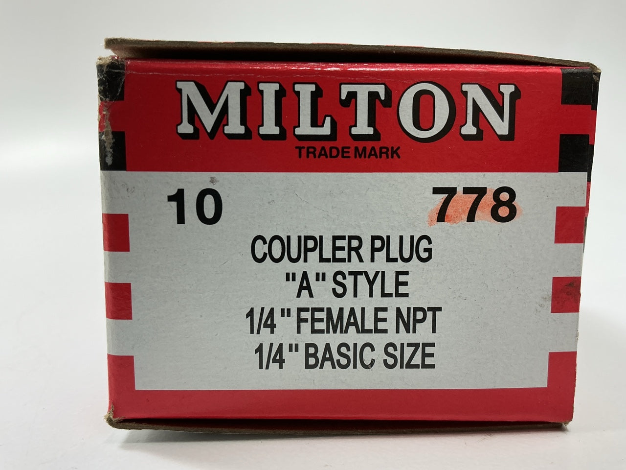 Milton 778 1/4'' FNPT A-Style Plug, Pack Of 10