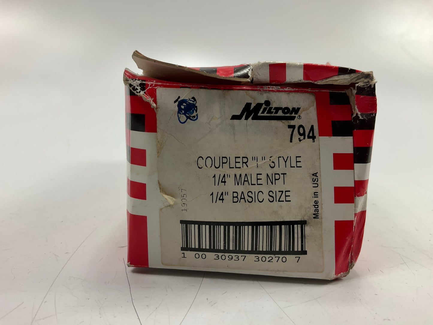 (3) Milton 794 1/4'' MNPT Male Body L-Style Coupler
