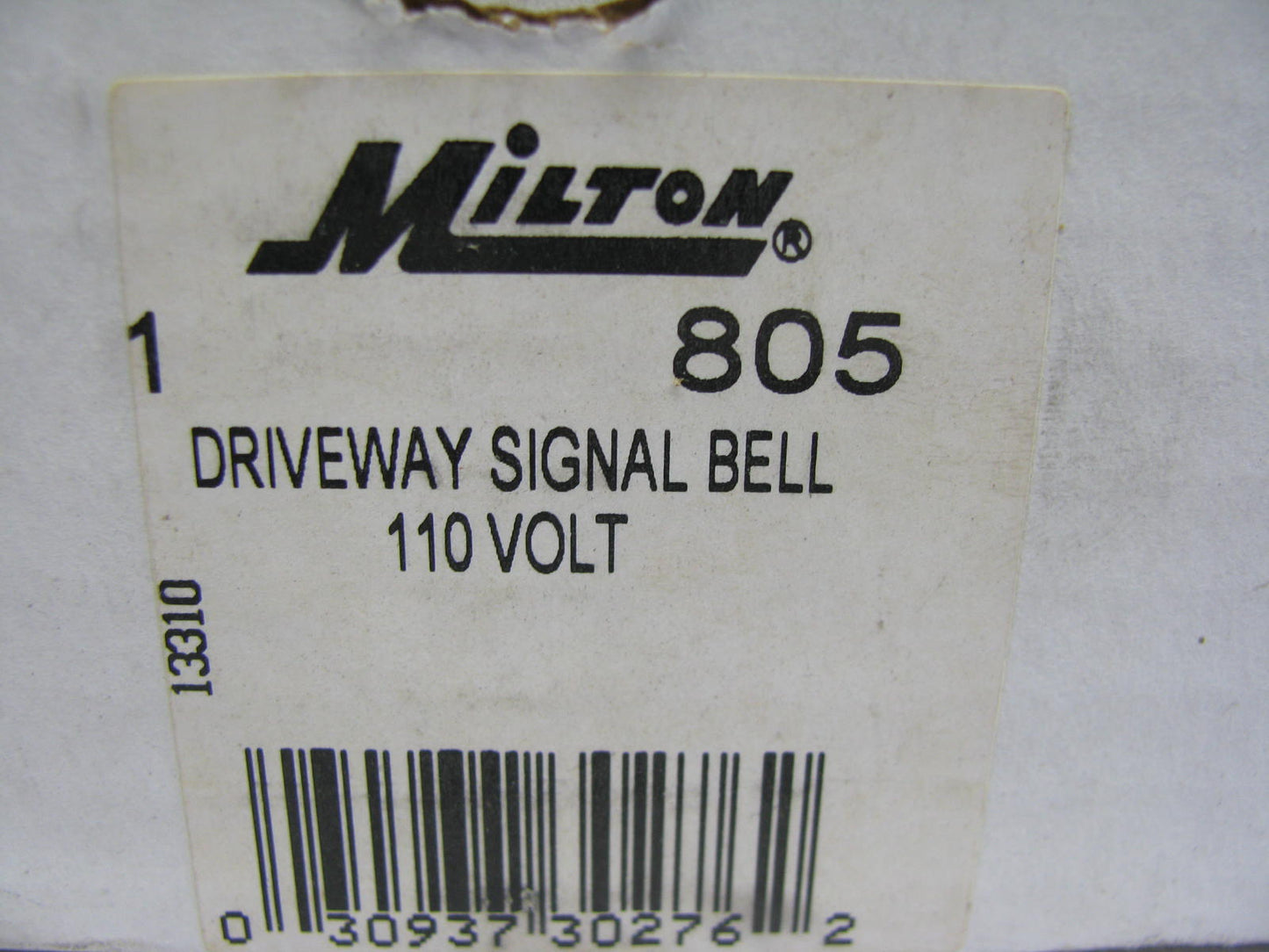 Milton 805 Driveway Service Gas Station Signal Bell 110 Volt (WITHOUT HOSE)