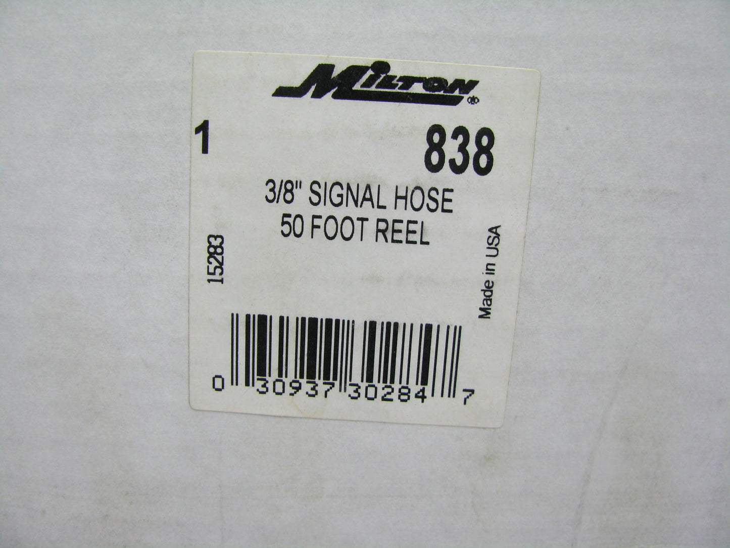 Milton 838 Driveway Auto Service Shop Signal Hose - 3/8'' ID X 50' Foot Reel
