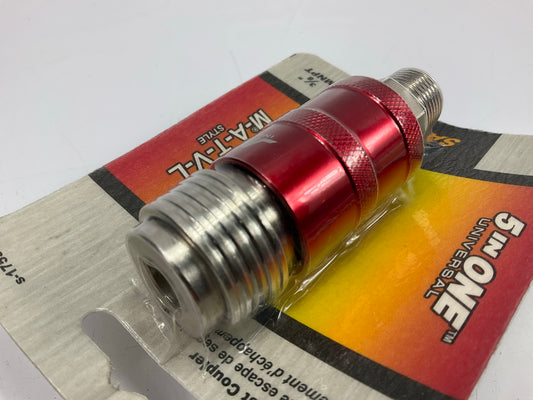 Milton S1753 5 In ONE Universal Safety Exhaust Quick-Connect Coupler, 3/8'' MNPT