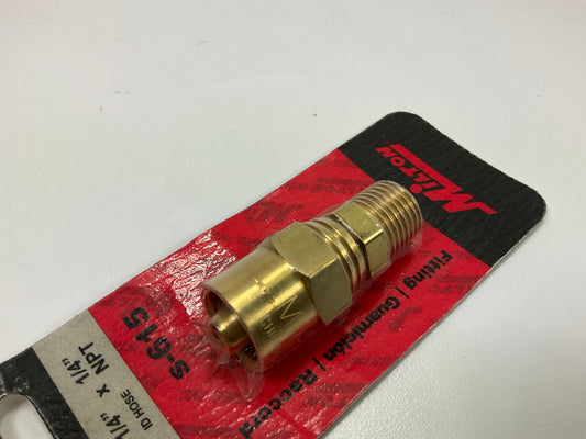 Milton S-615 1/4'' MNPT Reusable Hose End Fitting (1/4'' X 9/16'')