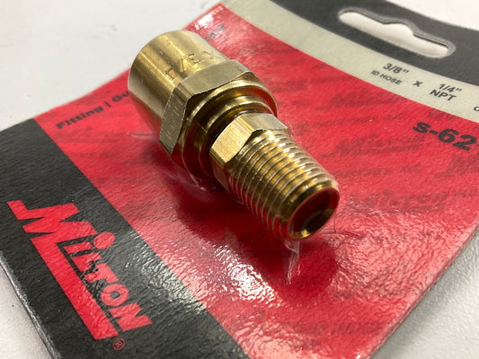 Milton S621 Reusable Brass Male Air Hose End 1/4'' NPT Fitting