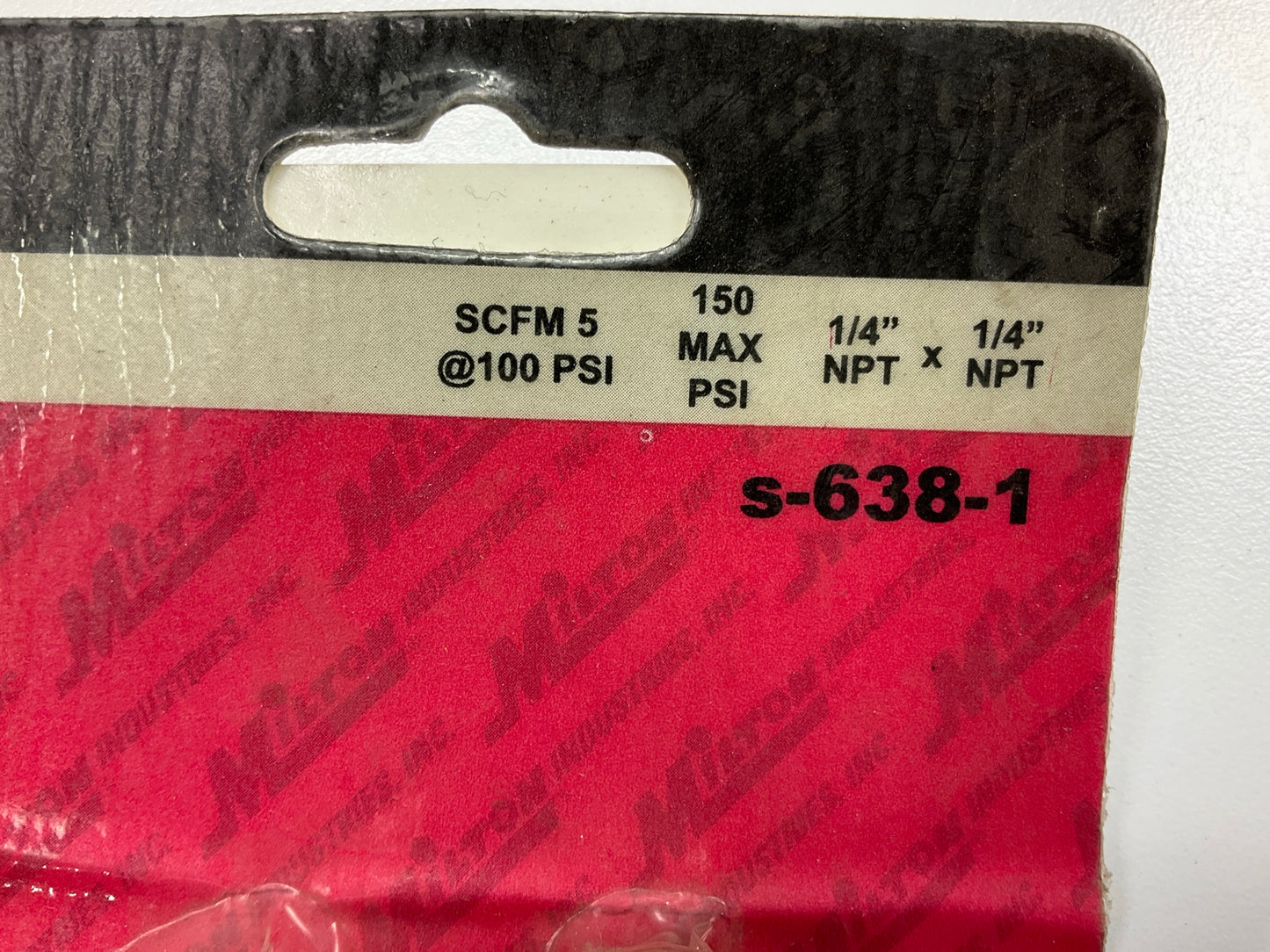 Milton S-638-1 Inline Air Flow Regulator 1/4'' F NPT X 1/4'' M NPT W/gauge
