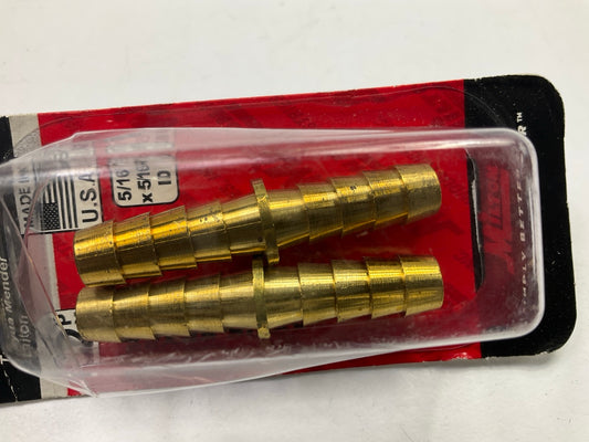 Milton S-641 5/16'' ID Barbed Brass Hose Mender Fitting, 2 PACK