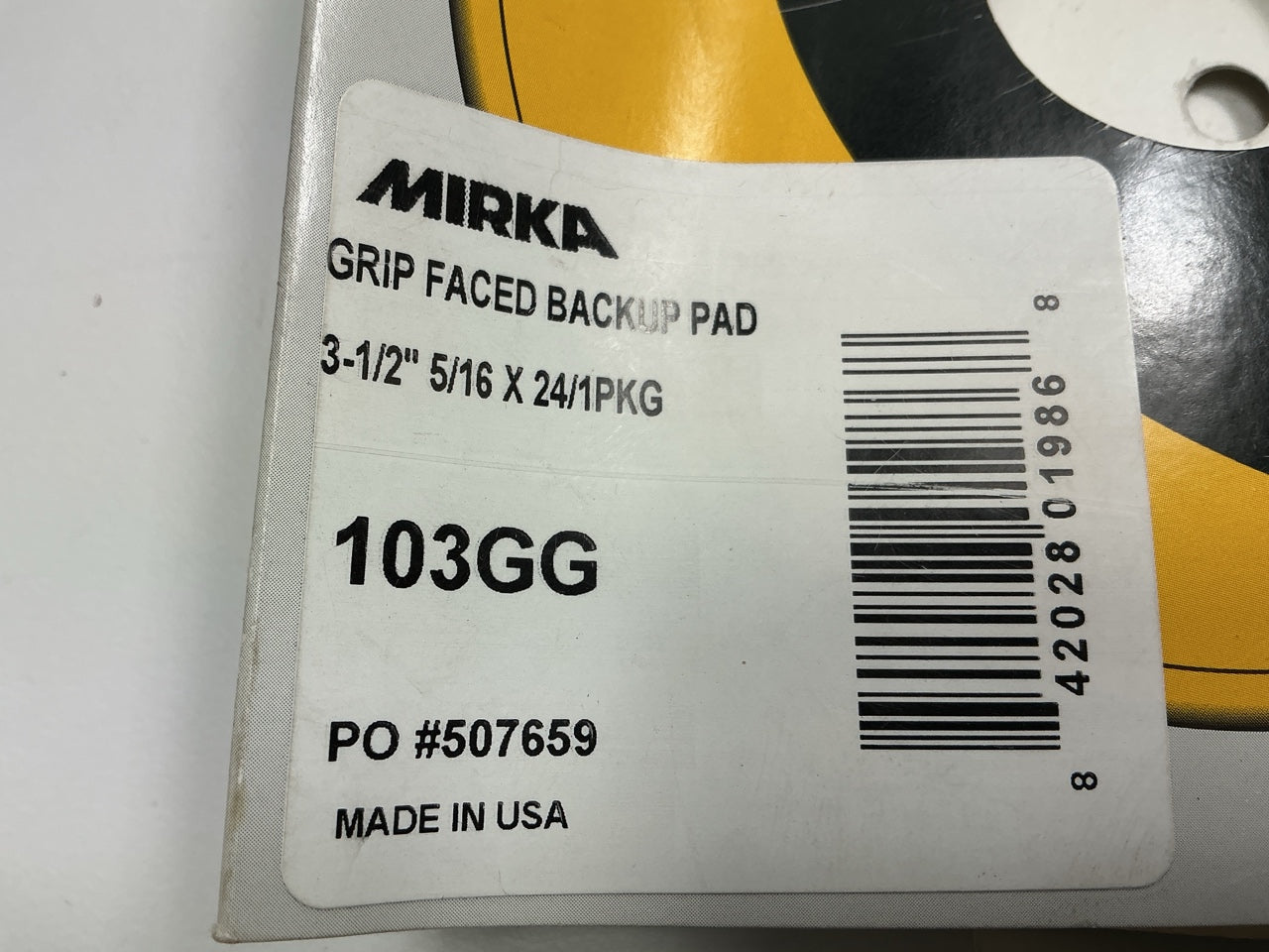 Mirka 103GG 3-1/2'' DA Backup Pad Hook & Loop Grip
