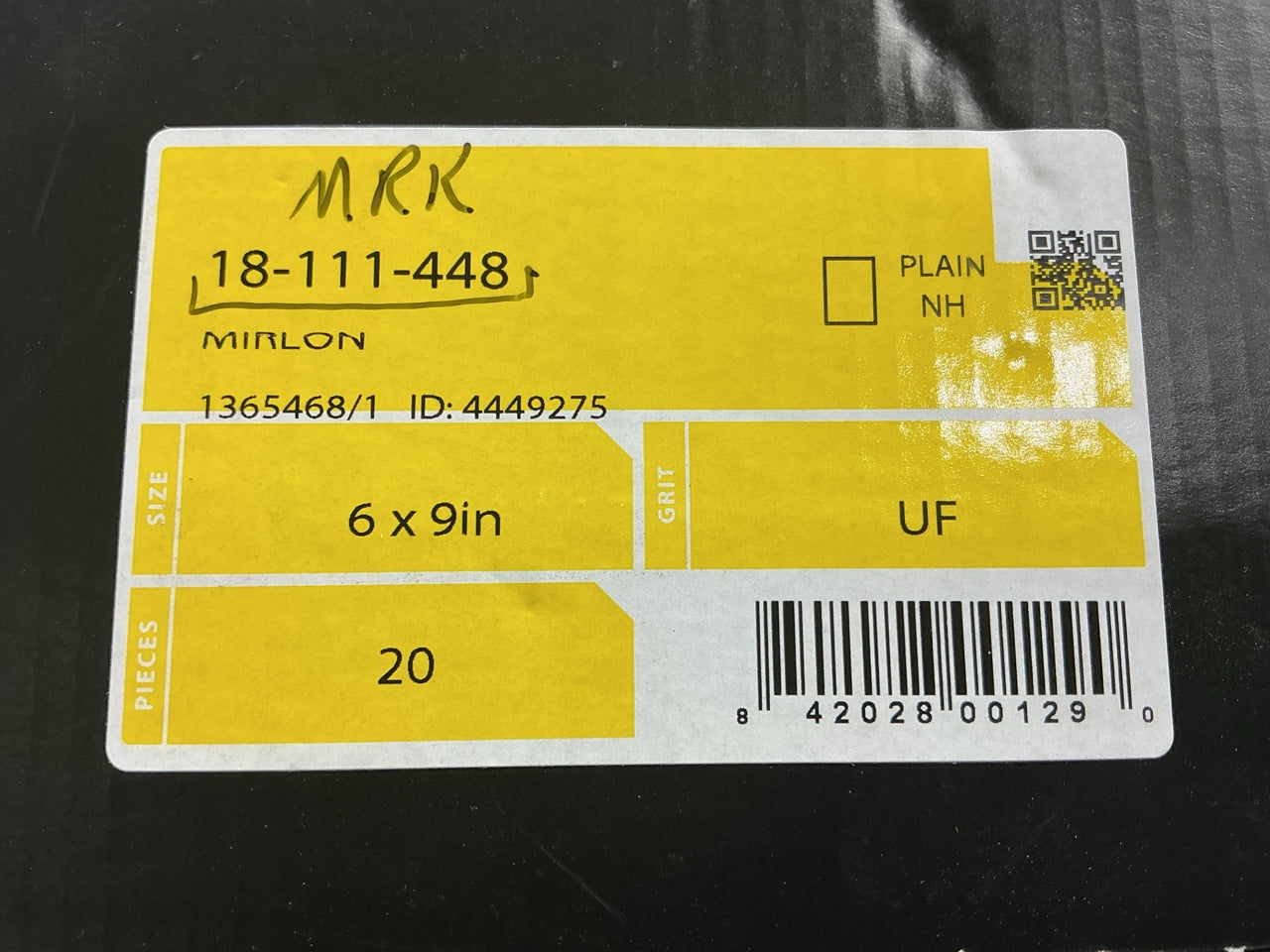 Mirka 18-111-448 Mirlon Ultra Fine Gray 6'' X 9'' Scuff Pad (20/Box)