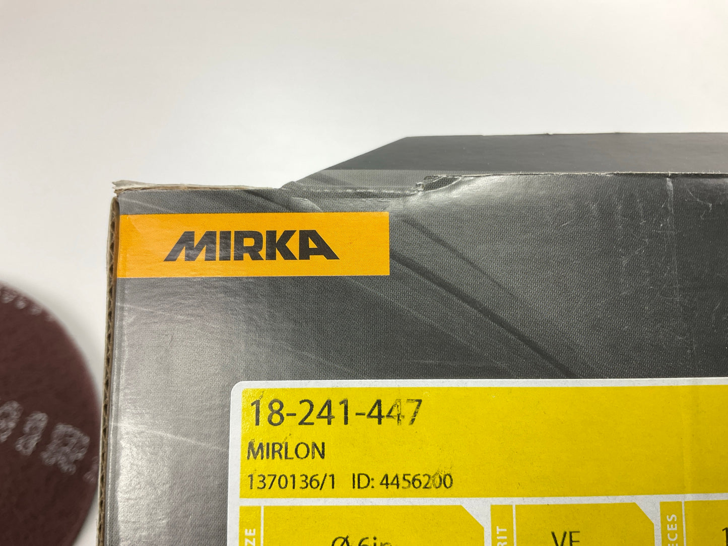 Mirka 18-241-447 Mirlon 6'' 360G Very Fine Scuff Sanding Disc Pads (Maroon) 10pk