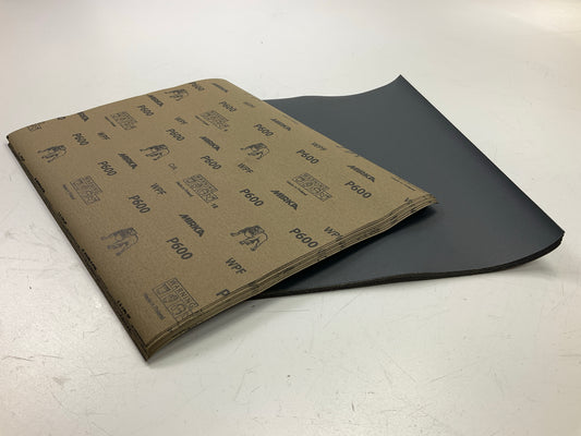 Mirka 21-104-P600 Waterproof Sandpaper Sheets 9'' X 11'' 600 Grit, 50 SHEETS Total