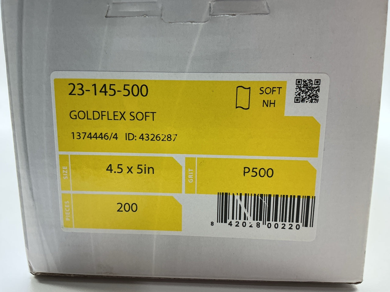 Mirka 23-145-500 Goldflex Soft Foam Back Abrasive Pad 4.5'' X 5'' 500 Grit, 200 Pc