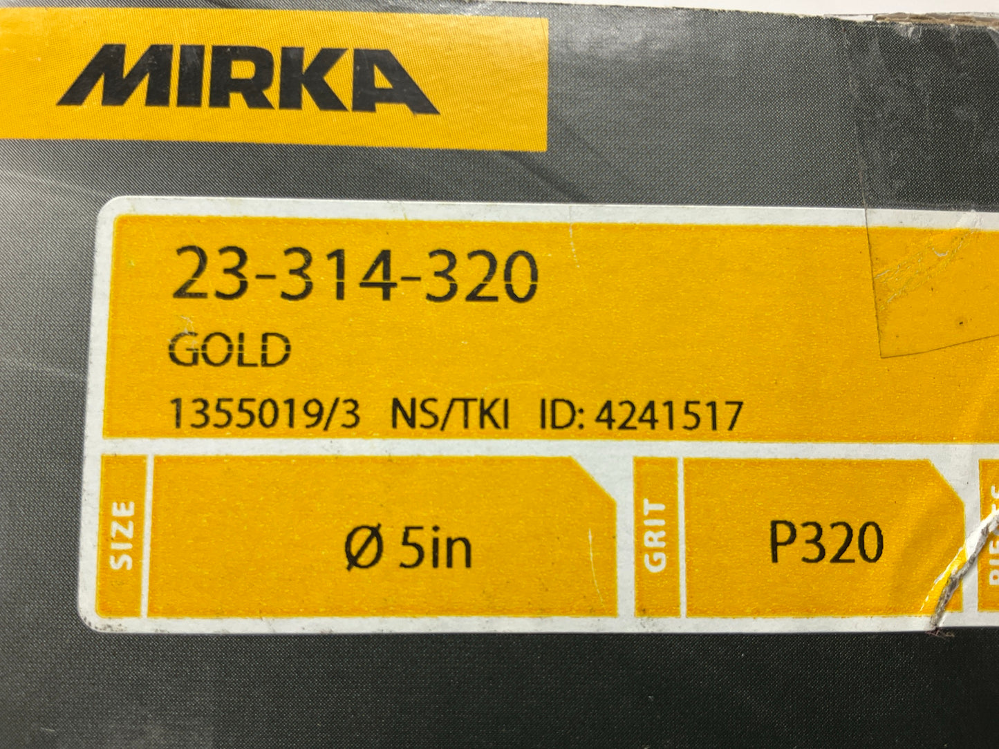 Mirka 23-314-320 Gold 5 In. PSA Linkrol Sanding Disc 320G 320 Grit, 100 / Roll