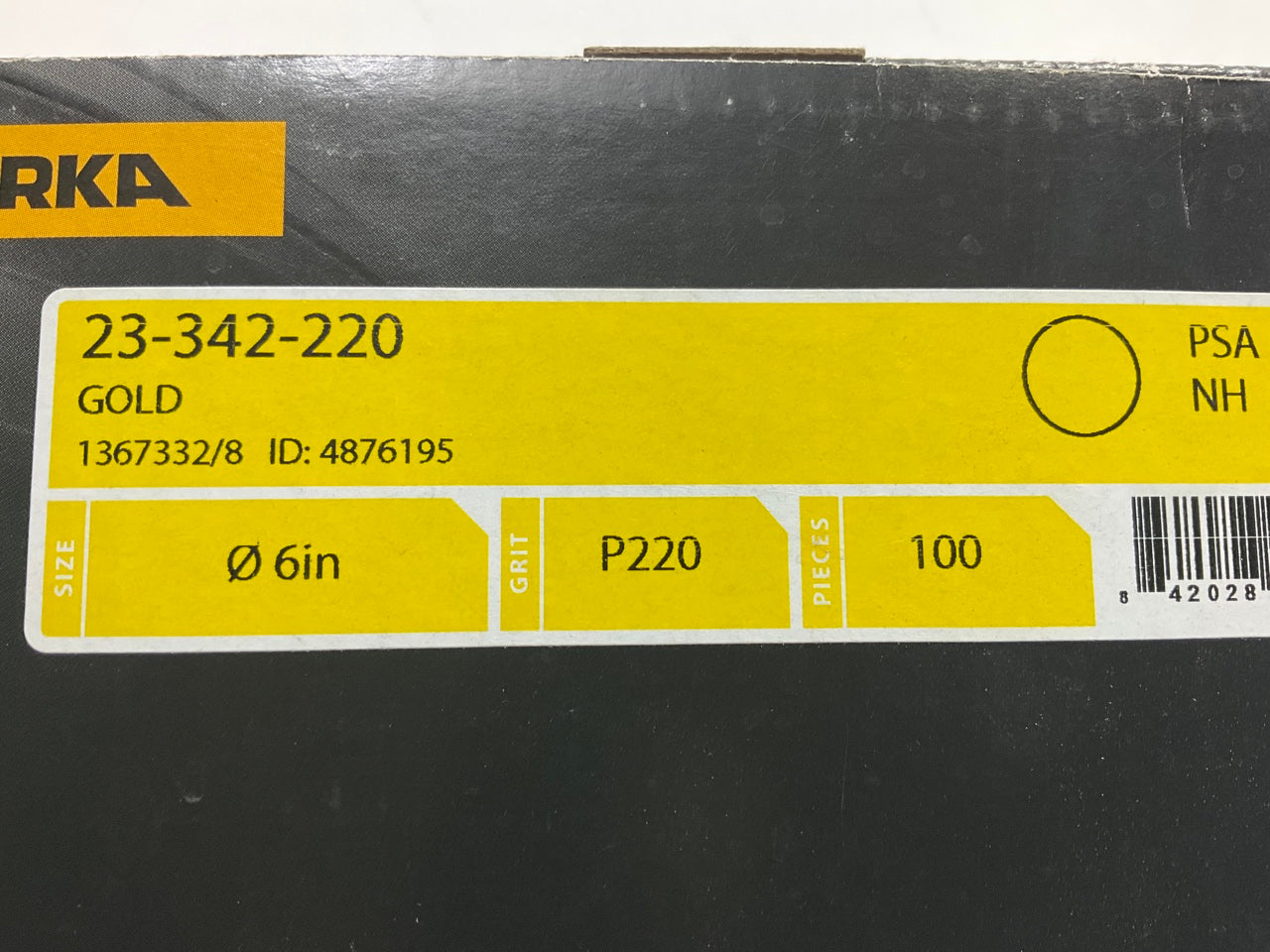 Mirka 23-342-220 Bulldog Gold 6'' PSA Linkrol Sanding Disc, 220 Grit - 100 Discs