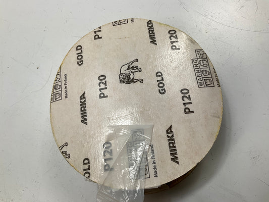 Mirka 23-379-120 Gold 6'' PSA Autobox Sanding Disc 120 Grit, 100 Discs / Box