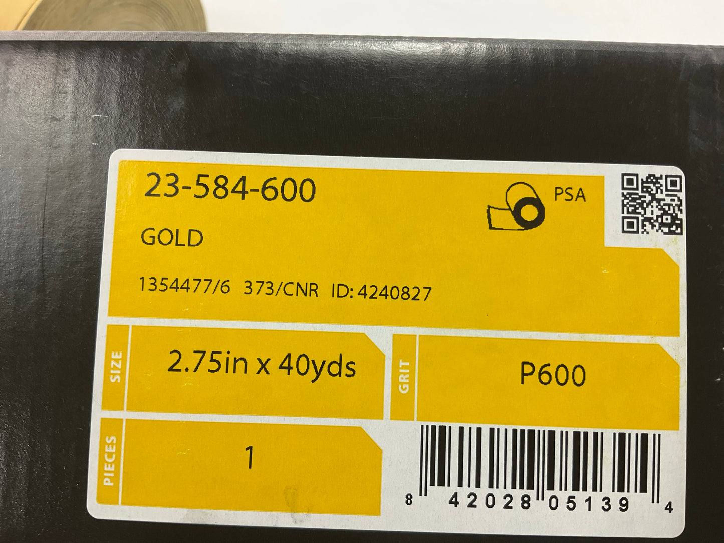 Mirka 23-584-600 Gold 2-3/4 In X 40 Yd PSA Autokut Sandpaper Roll, 600 Grit