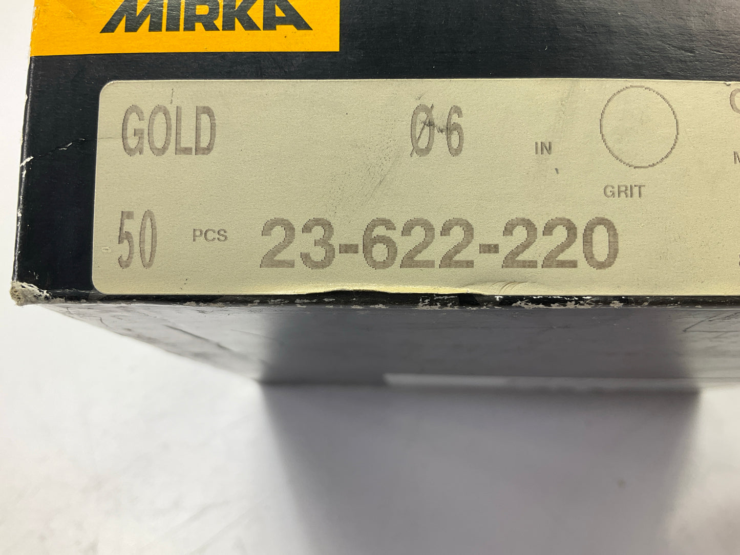 Mirka Gold 23-622-220 6'' Solid Grip Sanding Discs, P220 220 Grit, 40 / Box