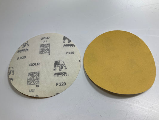 Mirka 23-622-220 Bulldog Gold Grip Sanding Disc, P220 220 Grit, 45 Discs Total