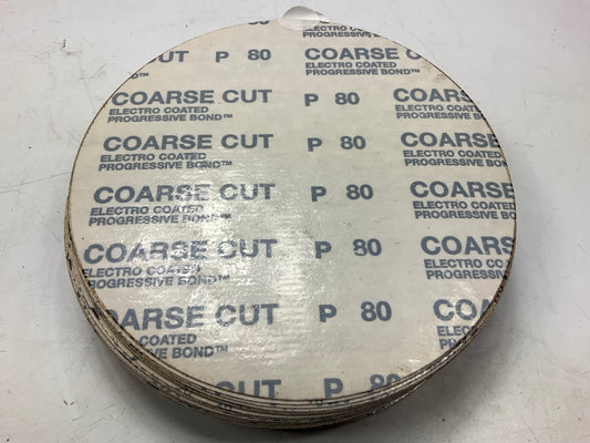 Mirka 40-352-080 - 8'' Abrasive Discs, Coarse Cut, 80 Grit, 50 / Box