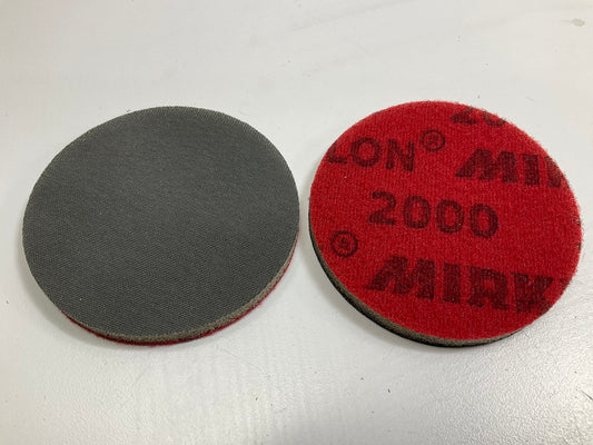 Mirka 8A-203-2000 Abralon 3'' 2000 Grit Foam Hook & Loop Polish Sanding Disc, 20