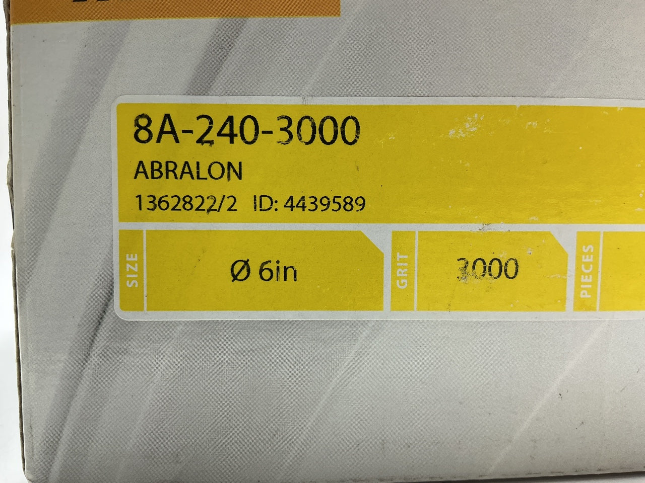 Mirka 8A-240-3000 Abralon 6'' Foam 3000 Grit Grip Fine Sanding Disc (10/Box)