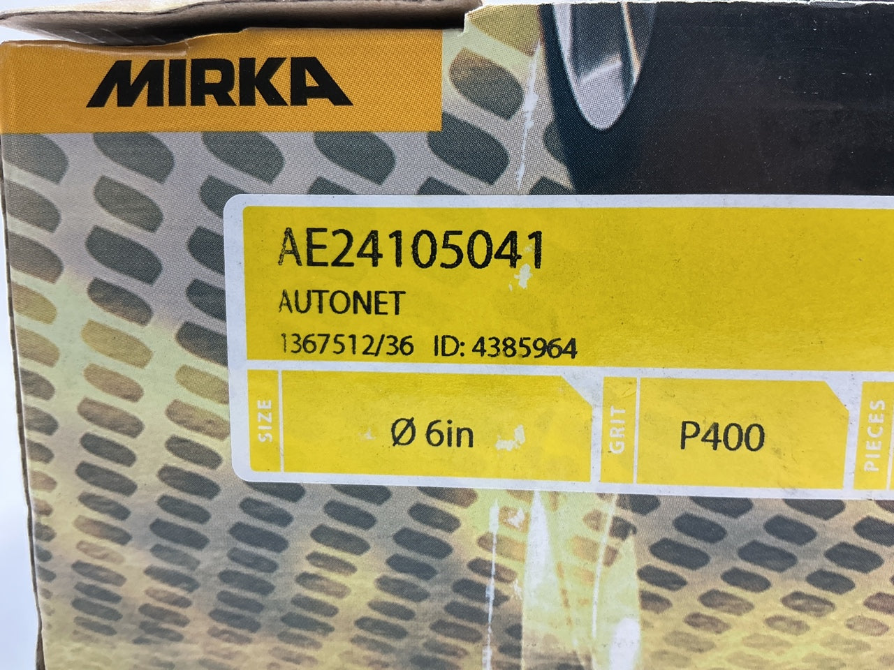 Mirka AE24105041 Autonet 6'' Mesh Grip Sanding Discs, 400 Grit (50 / Box)
