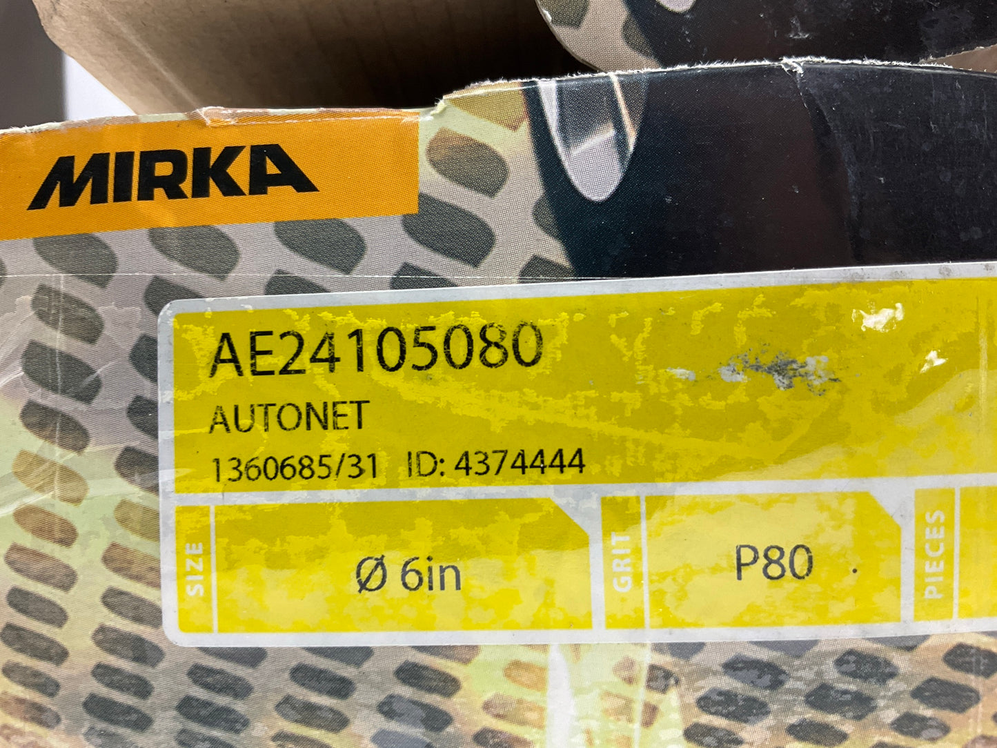 Mirka AE24105080 Autonet 6'' Mesh Sanding 80 Grit Grip Disc (50 / Box)