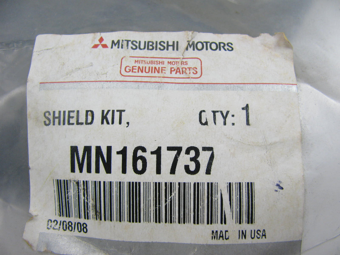 Mitsubishi MN161737 Rear Left Wheel Well Splash Shield Wheel Arch Liner