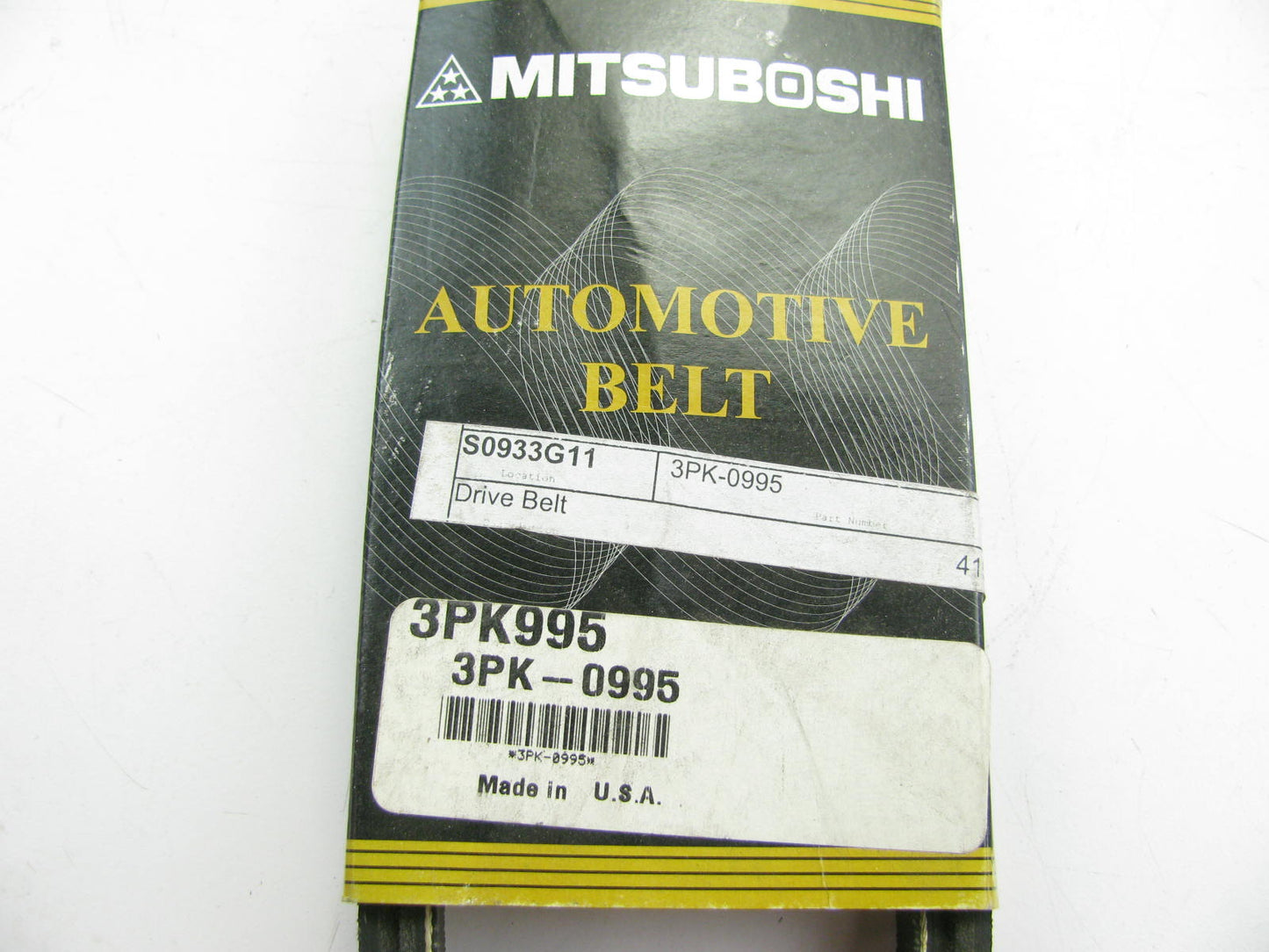 Mitsuboshi 3PK995 Serpentine Belt - 0.42'' X 39.50'' - 3 Ribs