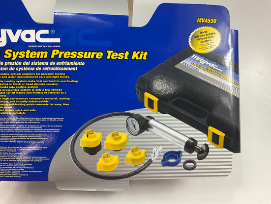 Mityvac MV4530 Automotive Cooling System Pressure Test Kit, Push-button Valve
