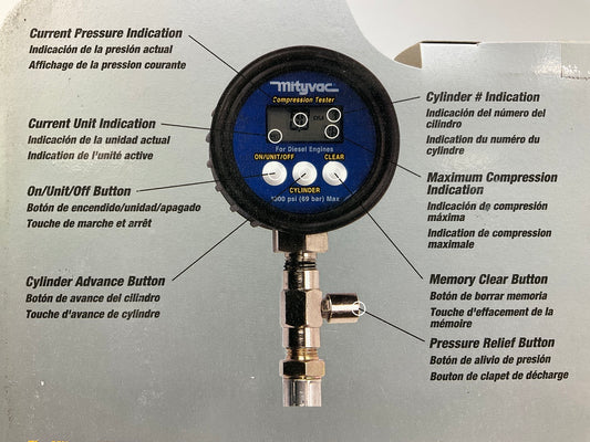 Mityvac MV5535 Diesel Digital Compression Tester Kit